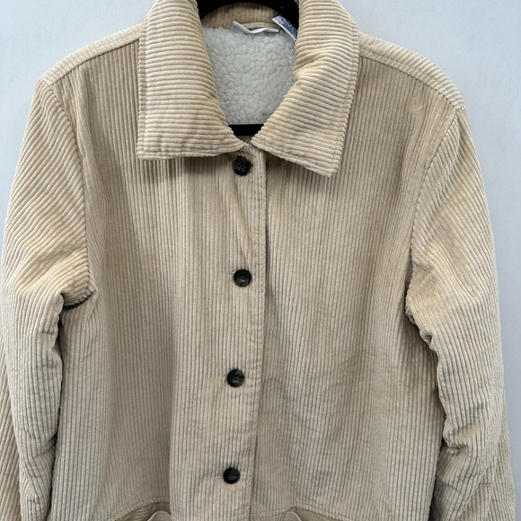 Y2K L BLAIR VINTAGE 100% Cotton rustic farmcore sherpa lined womans chore coat - Picture 2 of 14